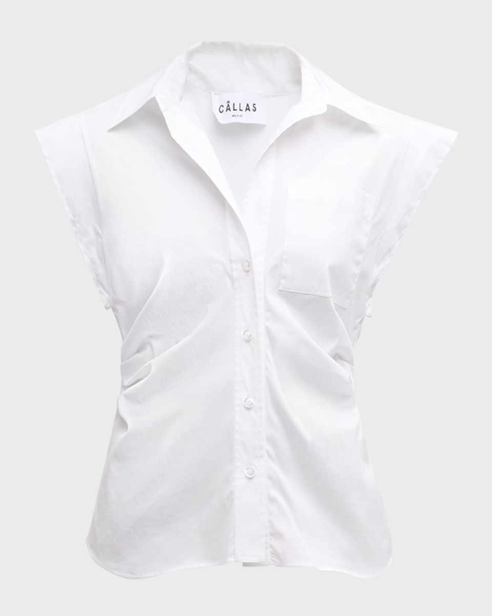 Brando Ruched Button-Front Shirt